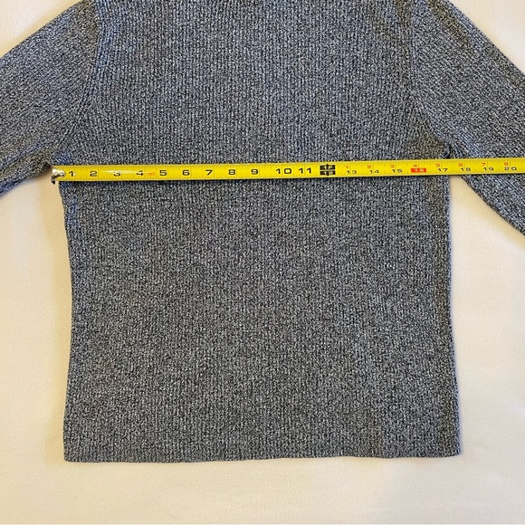 Karen Scott Petites Mock Turtleneck Sweater Grey Triblend Cotton - Picture 11 of 11